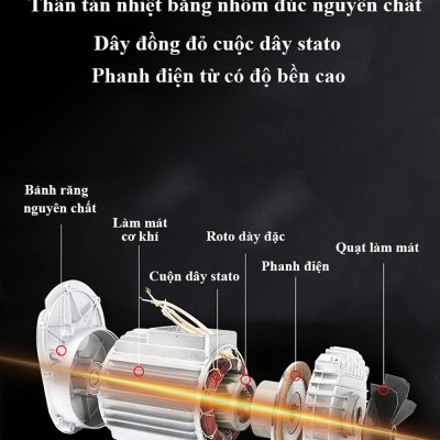 Bộ Tời Điện Kèm Rùa ABG PA300 (150/300kg) 20 Mét - Giúp Máy Tời Treo PA Nâng Hạ Vật Nặng Dễ Dàng Trong Nhà Xưởng Công Nghiệp Và Đời Sống, Nâng Kéo Linh Hoạt, Hiệu Quả Cao - Hàng Chính Hãng (Giao Màu Ngẫu Nhiên)