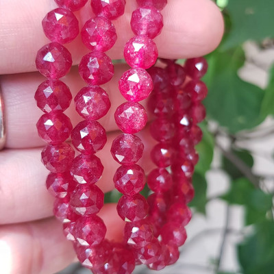 Vòng tay phong thuỷ may mắn mới đá Thạch anh dâu hồng điều đậm giác ánh sáng đẹp quấn tay kiểu 3 vòng Size hạt 7mm Vòng thạch anh dâu giác tự nhiên đậm màu điều rất đẹp Vòng chuẩn hợp nữ mệnh hoả mệnh thổ quà tặng phụ nữ quý chị đeo may mắn đẹp ạ