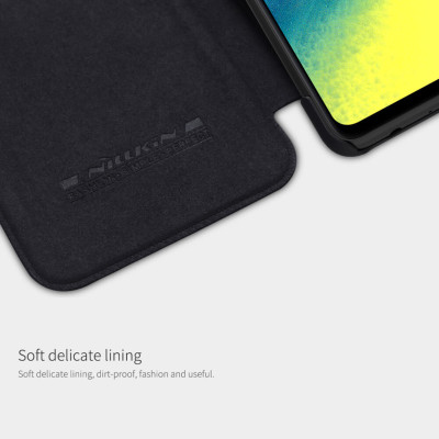 Bao da dành cho Samsung Galaxy A72 hiệu Nillkin Qin Chất liệu da cao cấp, có ngăn đựng thẻ, mặt da siêu mềm mịn - Hàng chính hãng