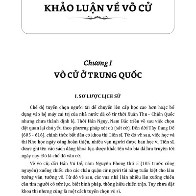 Võ Cử Và Người Đỗ Võ Khoa Ở Nước Ta