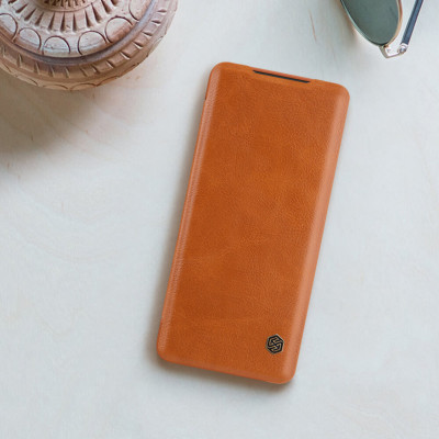 Bao da Leather cho Samsung Galaxy S20 Plus hiệu Nillkin Qin HPK-01 (Chất liệu da cao cấp, có ngăn đựng thẻ, mặt da siêu mềm mịn) - Hàng chính hãng