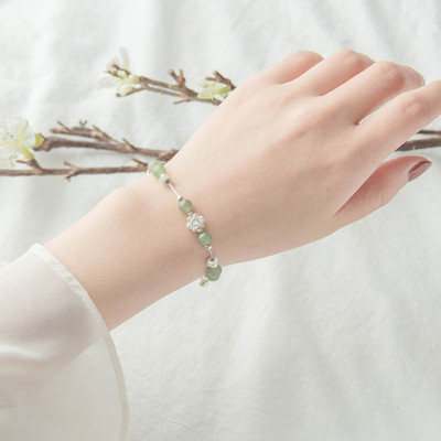 Vòng tay đá thạch anh phối charm bạc trắng mệnh hỏa, mộc - Ngọc Quý Gemstones