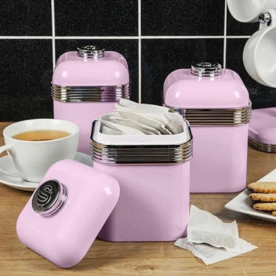 Set 3 hộp đựng cafe, trà và đường Swan hàng chính hãng