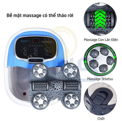 [Hàng Chính Hãng - BH 2 Năm]Bồn Ngâm Chân, Massage Chân SereneLife SL12, Bảo hiểm 2 tỷ [NHẬP KHẨU HOA KỲ]
