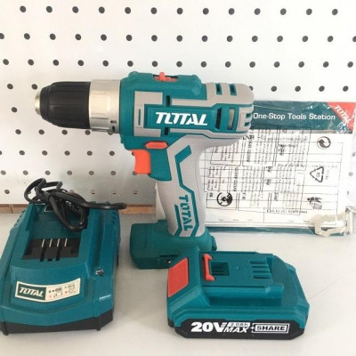 MÁY KHOAN PIN 20V (0.8 - 10MM) (KÈM THEO 1 PIN) TOTAL TDLI20021 - HÀNG CHÍNH HÃNG