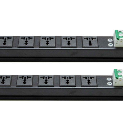 Thanh nguồn PDU 6 ổ đa năng rack 19 MCB 2P 32A:  Hàng chính hãng, Phụ kiện tủ rack , PDU có MCB , PDU rack 19", thanh nguồn chuẩn rack 19"