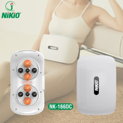 Máy Massage Bụng Cao Cấp Nikio NK-166DC - Công Nghệ Xoa Bóp Kết Hợp Nhiệt Hồng Ngoại, Động Cơ Matxa Kép, 3 Cường Độ Tùy Chỉnh, Pin Sạc Tiện Mang Đi Xa