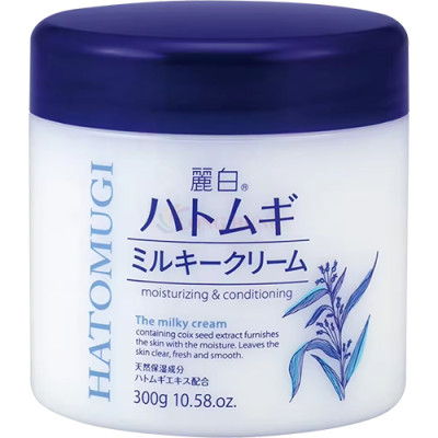 Kem dưỡng da Hatomugi Kumano Reihaku Moisturizing & Conditioning Milky Cream (300g) - Hàng chính hãng