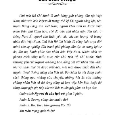 Chủ Tịch Hồ Chí Minh Với Cuộc Hành Trình Của Thời Đại - Người Đi Vào Lịch Sử