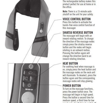 ĐAI MASSAGE CỔ VAI GÁY PIN SẠC ĐIỀU KHIỂN GIỌNG NÓI HOMEDICS NMS-675H