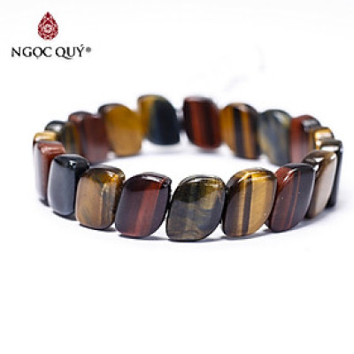 Vòng đá thạch anh mắt hổ tam tài bản 10.5x13.5mm - Ngọc Quý Gemstones