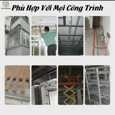 Máy Bắn Đinh Vào Bê Tông Sắt Thép Siêu Mạnh – Có 100 Đinh & Hộp Phụ Kiện, Vỏ Kim Loại Cứng Cáp