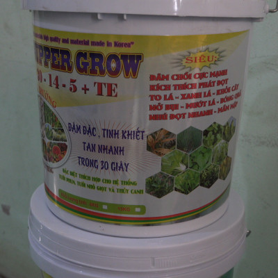 PHÂN BÓN TƯỚI PHUN , TƯỚI NHỎ GIỌT, RẢI GỐC - XÔ 15KG PHÂN BÓN TĂNG TRƯỞNG NPK 30-14-5 TE , LỚN LÁ , TO LÁ, LỚN TRÁI , DÀI THÂN  , MẬP THÂN , MẬP NỤ