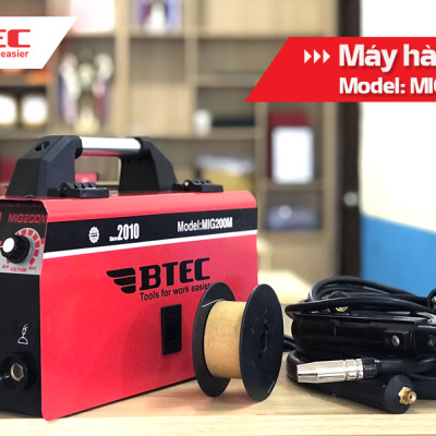 MÁY HÀN MIG 2 CHỨC NĂNG KHÔNG DÙNG KHÍ BTEC 200M( HÀN QUE VÀ HÀN MIG) - HÀNG CHÍNH HÃNG
