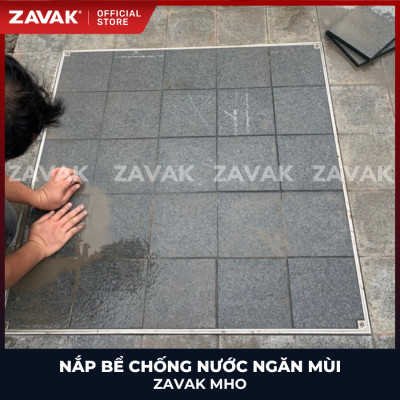 Nắp bể ngầm chống nước ngăn mùi inox ZAVAK MHO*-80 / KT 80x80cm, lát gạch 2,5cm/ tải tối đa 450kg