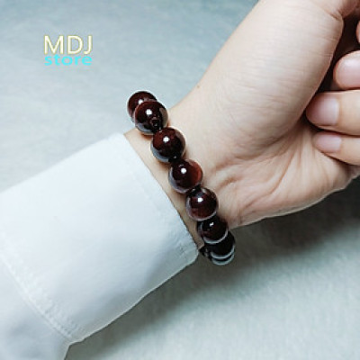 Vòng tay phong thủy đá mắt hổ MDJ VIP 10 và 12 li đeo tay nam nữ đẹp hợp mệnh kim thủy mộc hỏa thổ