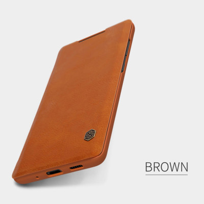 Bao da Leather cho Samsung Galaxy S20 Plus hiệu Nillkin Qin HPK-01 (Chất liệu da cao cấp, có ngăn đựng thẻ, mặt da siêu mềm mịn) - Hàng chính hãng