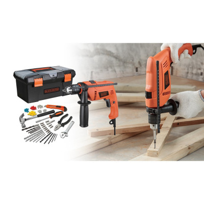 Bộ máy khoan động lực BLACK & DECKER HD650BXH-B1 100 phụ kiện- Hàng chính hãng