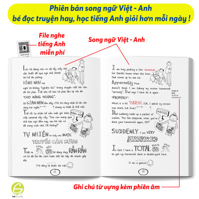 Thế Giới Tuyệt Vời Của Tom Gates - Song ngữ Việt-Anh. Truyện tranh kèm audio và từ vựng chọn lọc.