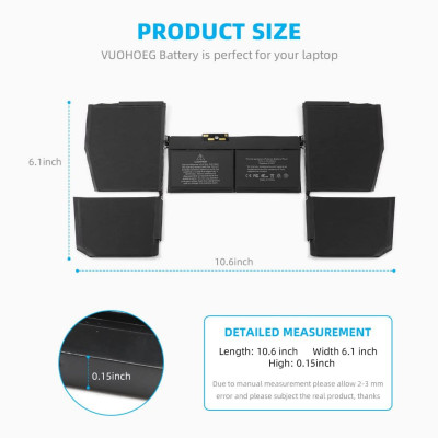 Pin Tương Thích Cho The New Macbook 12 Inch A1534 2016-2017 TEEEMO PC Hàng Nhập Khẩu New Seal TEBAT3301