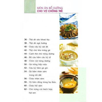 Sách - Món Ăn Bổ Dưỡng Cho Vợ Chồng Trẻ - Việt Thư