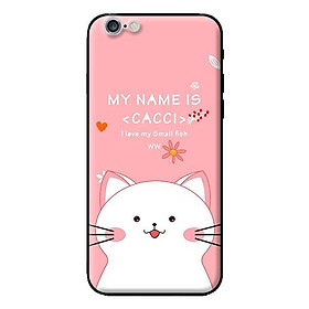 Ốp in cho iPhone 6s Plus Mèo Trắng Thích Ăn - Hàng chính hãng