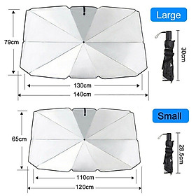 Ô che nắng kính lái ô tô, xe hơi cao cấp Loại 1 MR.ÔTÔ - Size 140CM X 80CM - Giảm Nóng, Bảo Vệ Nội Thất Xe Hơi OCKL001