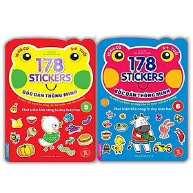 Sách - Bóc Dán Hình Thông Minh Cho Bé 3 - 4 Tuổi - 178 Sticker - Quyển 5 + 6 - Minh Thắng