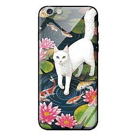 Ốp kính cường lực cho iPhone 6s Mèo Trắng - Hàng chính hãng