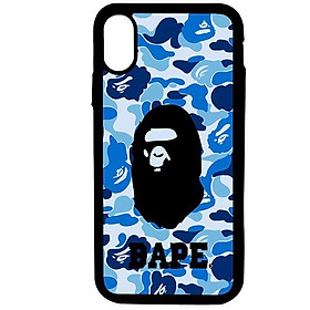 Ốp lưng dành cho Iphone X B.A.P.E Xanh Chữ - Hàng Chính Hãng