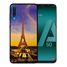 Ốp lưng in cho Samsung Galaxy A7 2018 mẫu Tháp Eiffel Hoàng Hôn - Hàng chính hãng