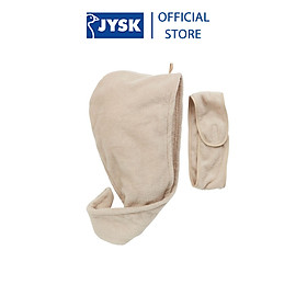 Băng đô | JYSK Sya | vải polyester | be | R24/8xD65/61cm | bộ 2 chiếc