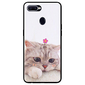 Ốp in cho Oppo A7 Mèo Buồn - Hàng chính hãng