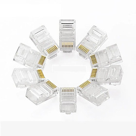 Ugreen UG50246NW110TK Đầu bấm mạng RJ45 chuẩn Cat5e cao cấp mạ vàng - HÀNG CHÍNH HÃNG