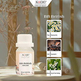 Tinh Dầu Nước Hoa Nguyên Chất Kodo BB British Hương Hoa Ly - Làm Thơm Phòng, Không Gian, Quần Áo - Classic Collection - 10/50/100/500ml