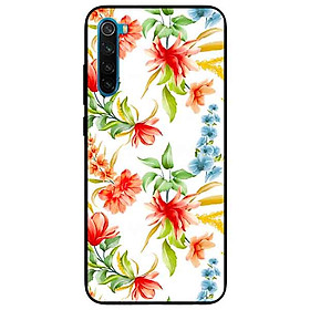 Ốp lưng in cho Xiaomi Redmi Note 8 Mẫu Cành Hoa Lan Đỏ