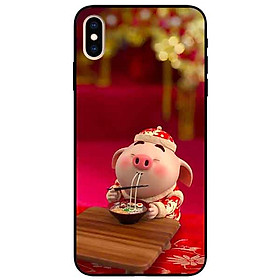 Ốp lưng in cho Iphone Xs Max Mẫu Heo Ăn