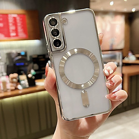 Ốp lưng trong viền màu cao cấp cho Samsung Galaxy S24 Plus, Ốp có hỗ trợ sạc không dây Maq Safe - Hàng nhập khẩu