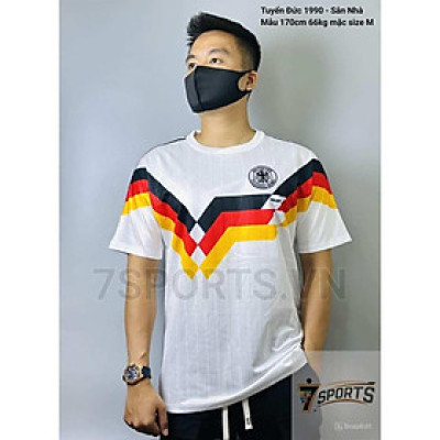 Áo Bóng Đá Retro Tuyển Đức 1990 - Sân Nhà bản cao cấp vải Cotton Polyester