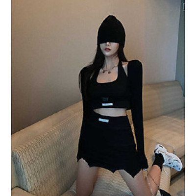 Bộ đồ bơi bikini nữ 2 mảnh kín đáo quần short áo tay dài đi tắm biển, tập yoga, tập gym - B.31