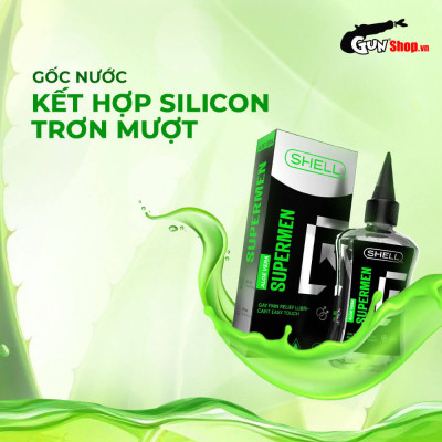 Gel bôi trơn hậu môn tinh chất lô hội - Shell Supermen Aloe Vera - Chai 90ml