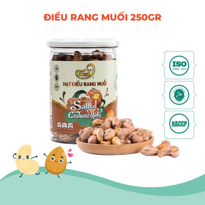 [Hạt Điều Rang Muối A+] Hạt Điều Rang Muối Vỏ Lụa, Hạt Điều Rang Muối A Cồ, Hạt Điều Rang Muối Size A+ 400 Hạt/ 1 Kg - Hũ Nắp Nhôm 250g FAMINUTS