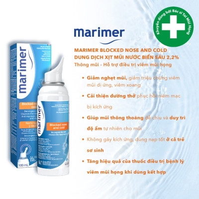 Xịt Mũi Nước Biển Sâu Marimer - Thông Mũi, Giảm Nghẹt Mũi, Hỗ Trợ Viêm Mũi [100ml] - 7201C