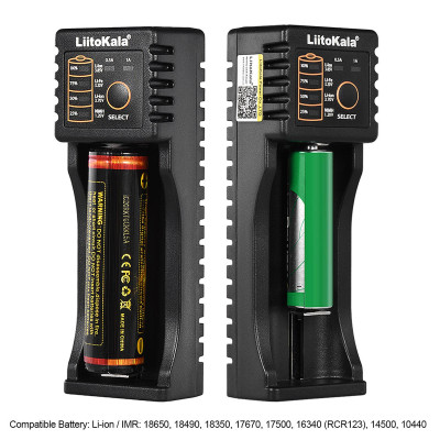 Bộ sạc pin LiitoKala Lii-100 cho 1.2V / 3.7V / 3.2V / 3.85V AA / AAA 18350/10440/14500/16340 NiMH Lithium có thể sạc lại