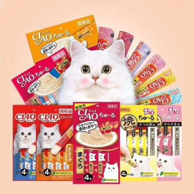 Súp thưởng CIAO Churu hũ 50 thanh cho mèo _ Nhập khẩu chính hãng INABA Thái Lan