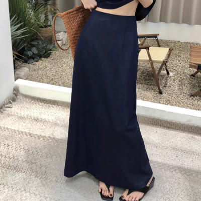Set bộ linen nữ gồm áo sát nách và chân váy công sở dáng dài, bộ đồ công sở thanh lịch, đơn giản Bv12