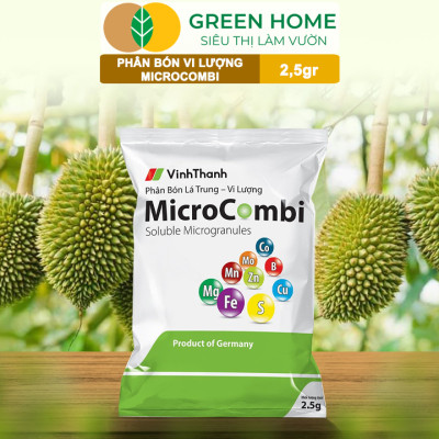 Phân Vi Lượng Micro Combi, GreenHome, Gói 2.5Gr, Cung Cấp Vi Lượng Thiết Yếu Cho Cây Trồng