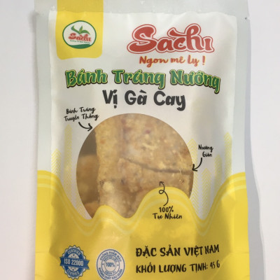Bánh Tráng  Nướng Trộn Chà Bông Gà Sachi 45gram