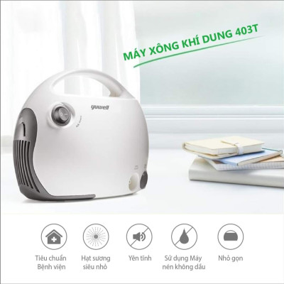 Máy Xông Khí Dung Nén Khí YUWELL 403T Xông Mũi Họng Hiệu Quả - Bảo Hành 2 Năm - Nhập Khẩu Chính Hãng