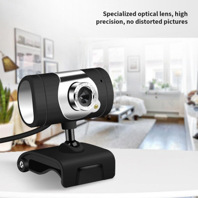 HXSJ A847 480P Webcam Manual Focus Computer Camera Built-in Sound Absorbing Microphone for Desktop Computer Laptop